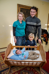Šimon Kotouček s maminkou Marií a tatínkem Radkem